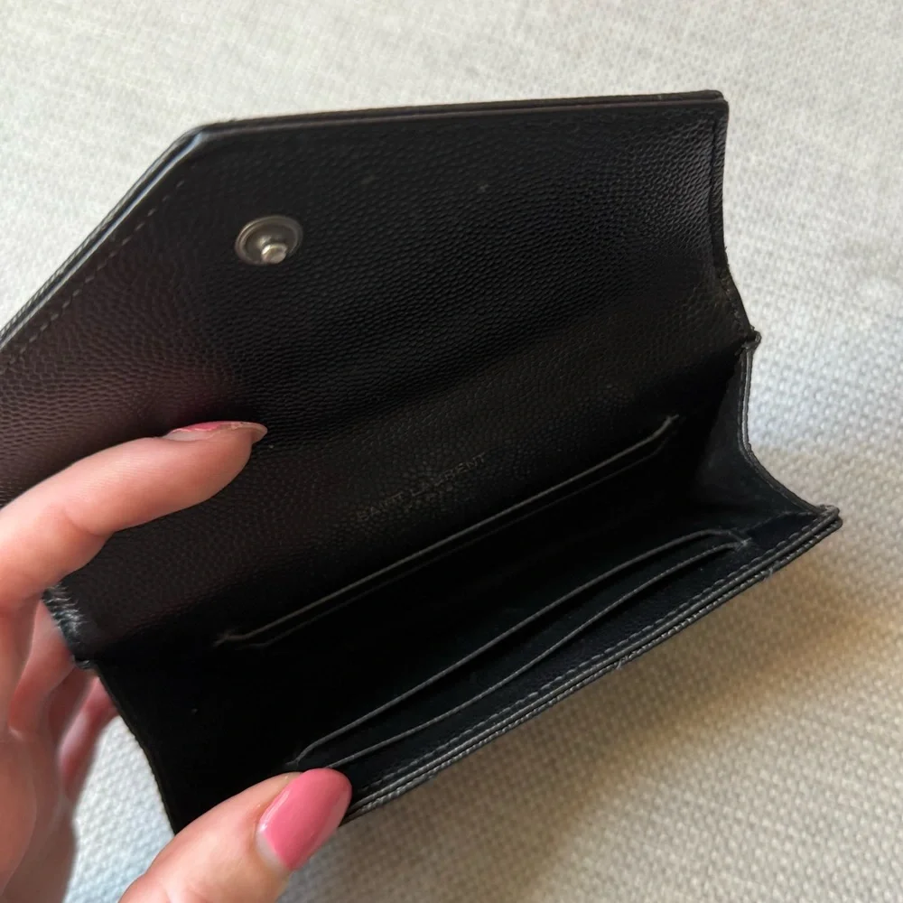 Saint Laurent Textured Black Wallet - Picture 8 of 9